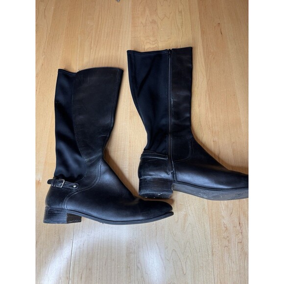 Nine West Vtg America Symphonyo Womens Boot 9 M black tall riding knee high - Picture 1 of 8